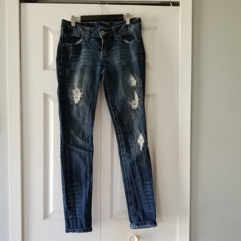 👖LONDON DISTRESSED SKINNY JEANS